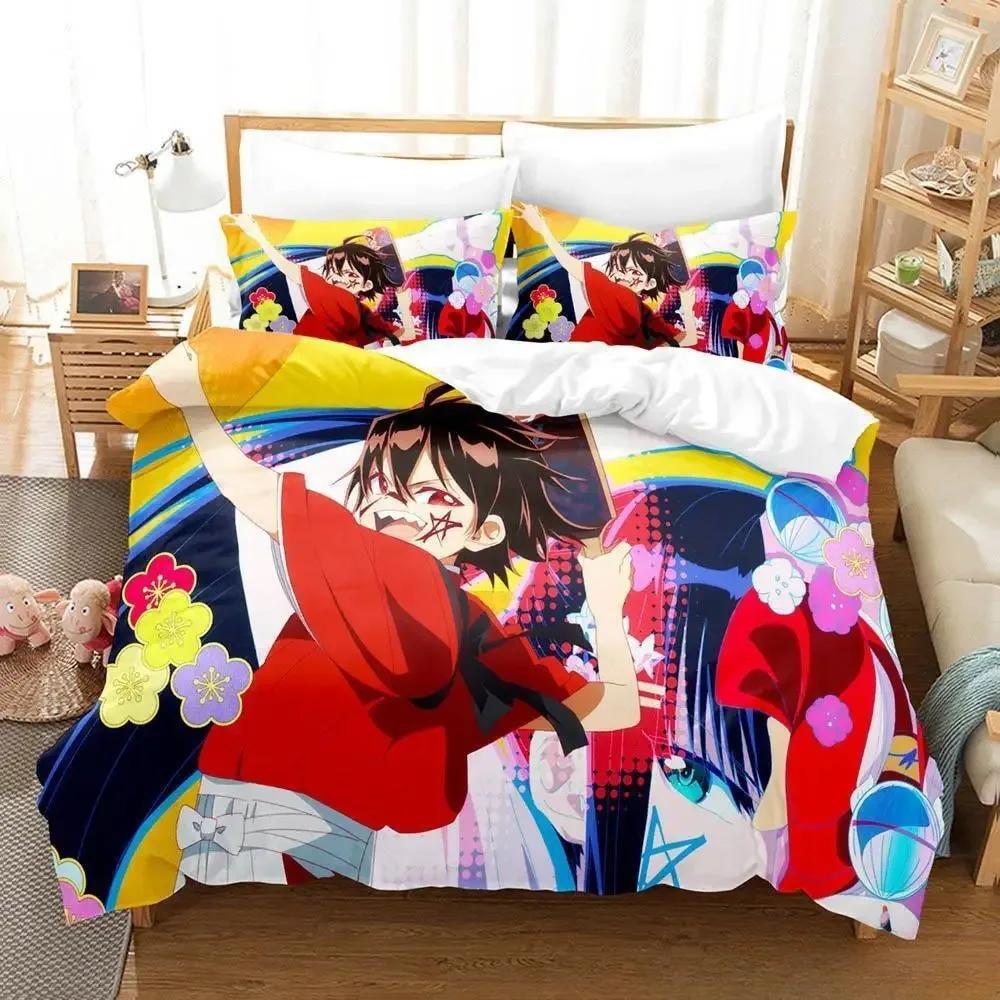 Home Textiles Twin Star Exorcists Bedding Set Cartoon Anime three-piece set Adult Kid Bedroom Duvet cover Sets 3D Kawaii Girl
