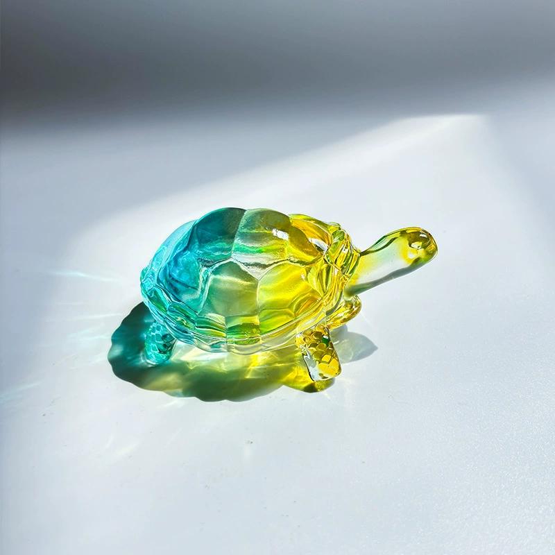 Chinese Feng Shui Home Decoration Tortoise Statue Craft Gift Desktop Ornament Crystal Turtle