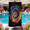 Bold Indigo Chain Pattern Watercolor Beach Towel Large Quick-Drying Absorbent Lightweight Sand-Resistant Towel for summer