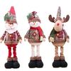 Weihnachten Retro Kleine Schneeflocke Plaid Tuch Stretch Puppe Hotel Bar Einkaufszentrum Dekoration Dekoration Dekoration Ornamente Weihnachten Santa Schneemann