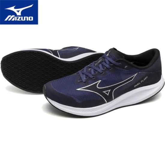Mizuno Duel Flash Track and Field Shoes for Navy x Silver x 3E Men, Black, 26.0 cm,
