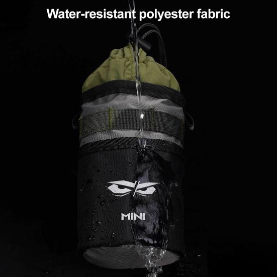 Bicycle Water Bottle Bag with Side Pockets MTB Mountain Road Bike Water Bottle Carrier Drawstring Pouch Cycling Accessories