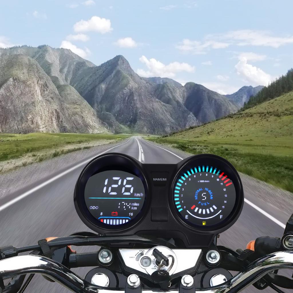 Für Brasilien Für TITAN 150 Für Honda Universal Tacho Drehzahlmesser Digitales Armaturenbrett Motorradinstrument LED Elektronik