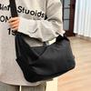 Trend Simple Solid Color Sports Style Large Capacity Dumpling Bag Light Travel Leisure High Sense Messenger Women's Bag