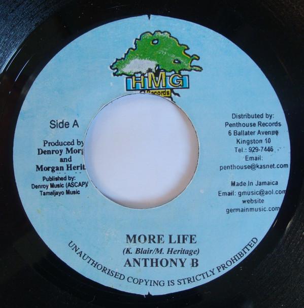 

7inch Record ANTHONY B / DYCR - More Life / Good Music NONE HMG Records 2002 Jamaica Reggae, Ska & Dub Used