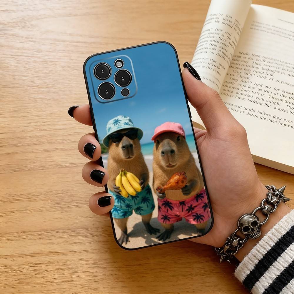 

Capybara Meme Phone Case For iPhone17,16,15,14,13,12,11 Plus,Pro Magnetic For Magsafe Wireless Charging iPhone17Pro