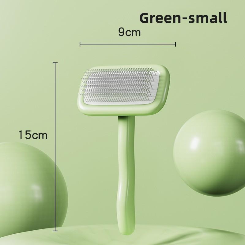 

New Cat Grooming Comb, Pet Brush, Beauty Care Special Dog and Cat Needle Comb, Home Massage Comb Small square head зелёный