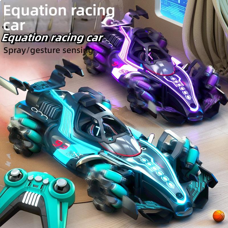4WD RC F1 Formula Stunt Car Gesture Sensing Spray Drift Rechargeable FCC Certified Children Electric Toy