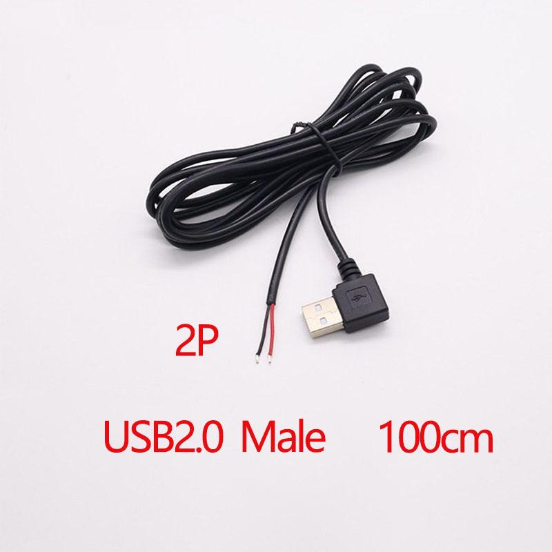1Pcs USB Type C Micro 2/4 Pin Male / Female Wire Connector Plug Socket DIY Repair Charging Power Supply Extension Cable Cords