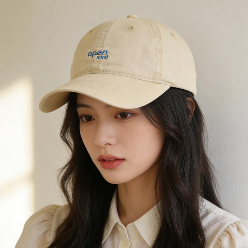 Spring And Summer Letter Embroidered Peaked Cap Female Face Small Baseball Cap Couple Versatile Sun Hat Tide