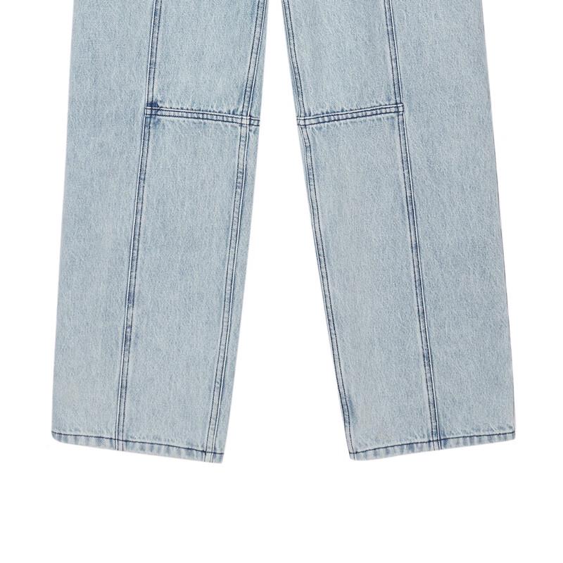 LESS 2024 Winter Cotton Washed Straight-Leg Jeans
