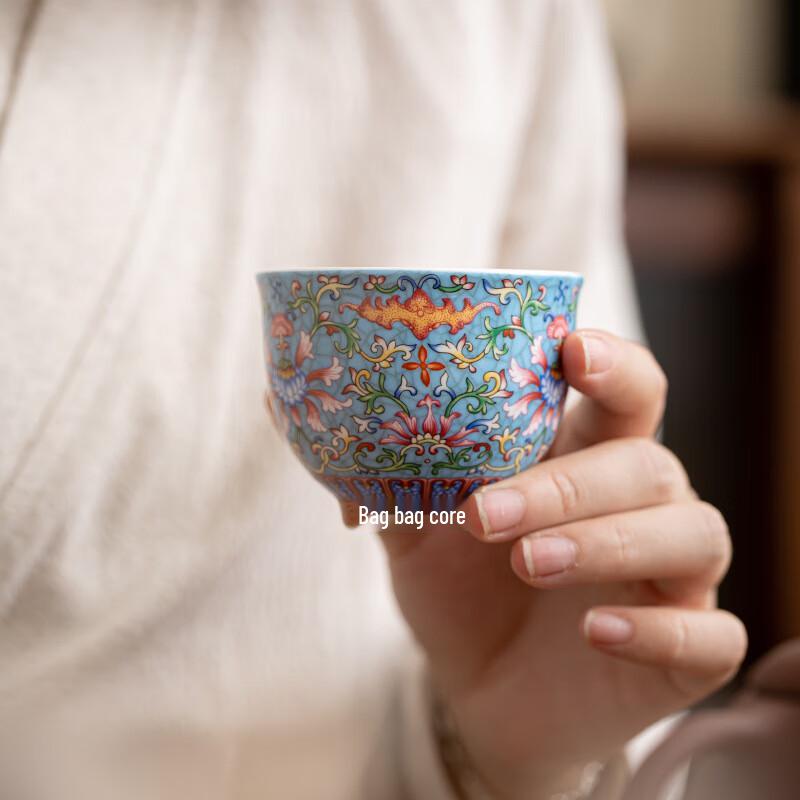 Shangqi Enamel Ceramic Aroma Smelling Tea Cup Set