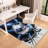 1PC Custom Name Galactic Soccer Ball Theme Floor Mat Ideal for Living Room, Game Rooms, Office, Bedroom,Floor Mat Playful Design