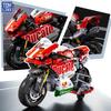 TOYLINX Famous V4 Motorcycle Building Blocks Set Super Motorbike Model Kit Technical Racing Kids Assembled Toys Gifts For Boys