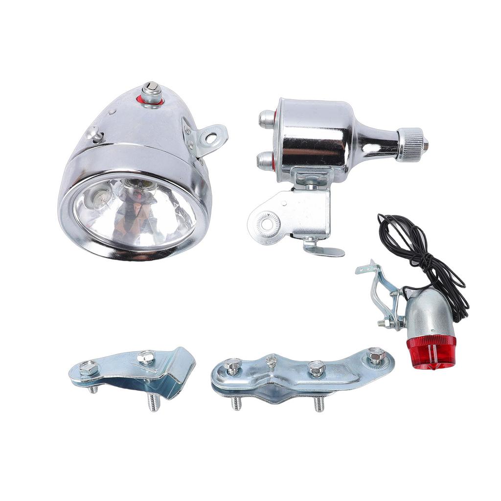 Generator Dynamo Headlight Tail Light Kit 12V 6W Waterproofing Bike Friction Generator Dynamo Light Kit