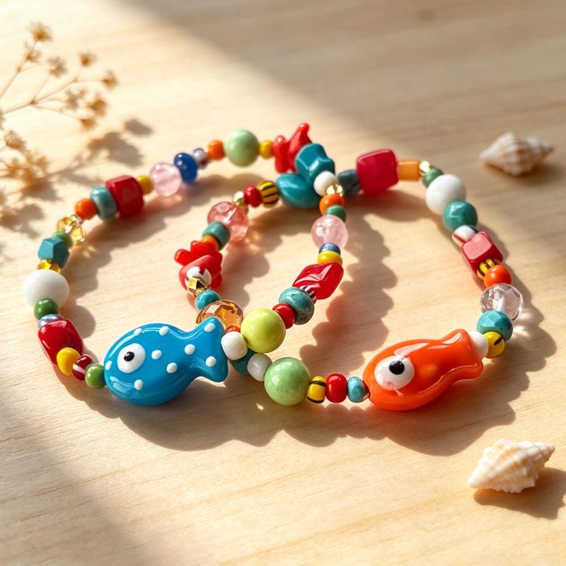 Bohemian Beaded Fish Bracelet Set for Women - Stylish Everyday Accessory