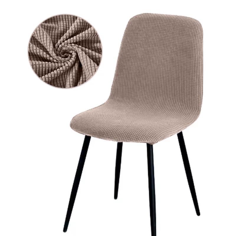 Solid Color Chair Cover Thickened Elastic Minimalist Dining Seat Cover Removable Washable Chair Slipcover Anti-dirty All Season