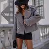 European and American Women's British Style Wool Blend Short Coat - 2024 Autumn/Winter Fashion
