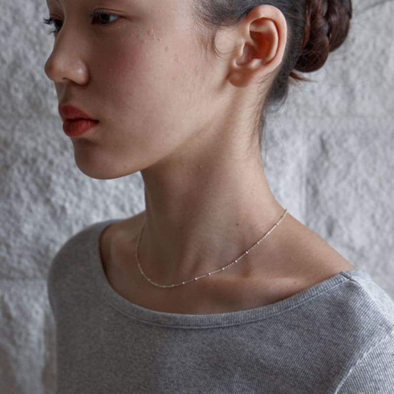 

38comeoncommon Symbol Ball Chain Silver Necklace (Silver) FREE