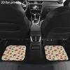 4pcs Car Floor Mats, Strawberry Bee Butterfly Fresh Patterns, Universal Fit Material All-Season Vehicle Interior Accessories For
