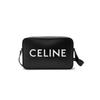 Smooth Cow Leather Messenger Bag, Shoulder Bag, Crossbody Bag Medium Men's Black 194503DOT-38SI