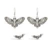 Brincos de Tarraxa Salircon Gótico Mariposa Borboleta Caveira Femininos Vintage Cor Prata Morcego Piercing Brinco Joias Presentes para Festa de Halloween