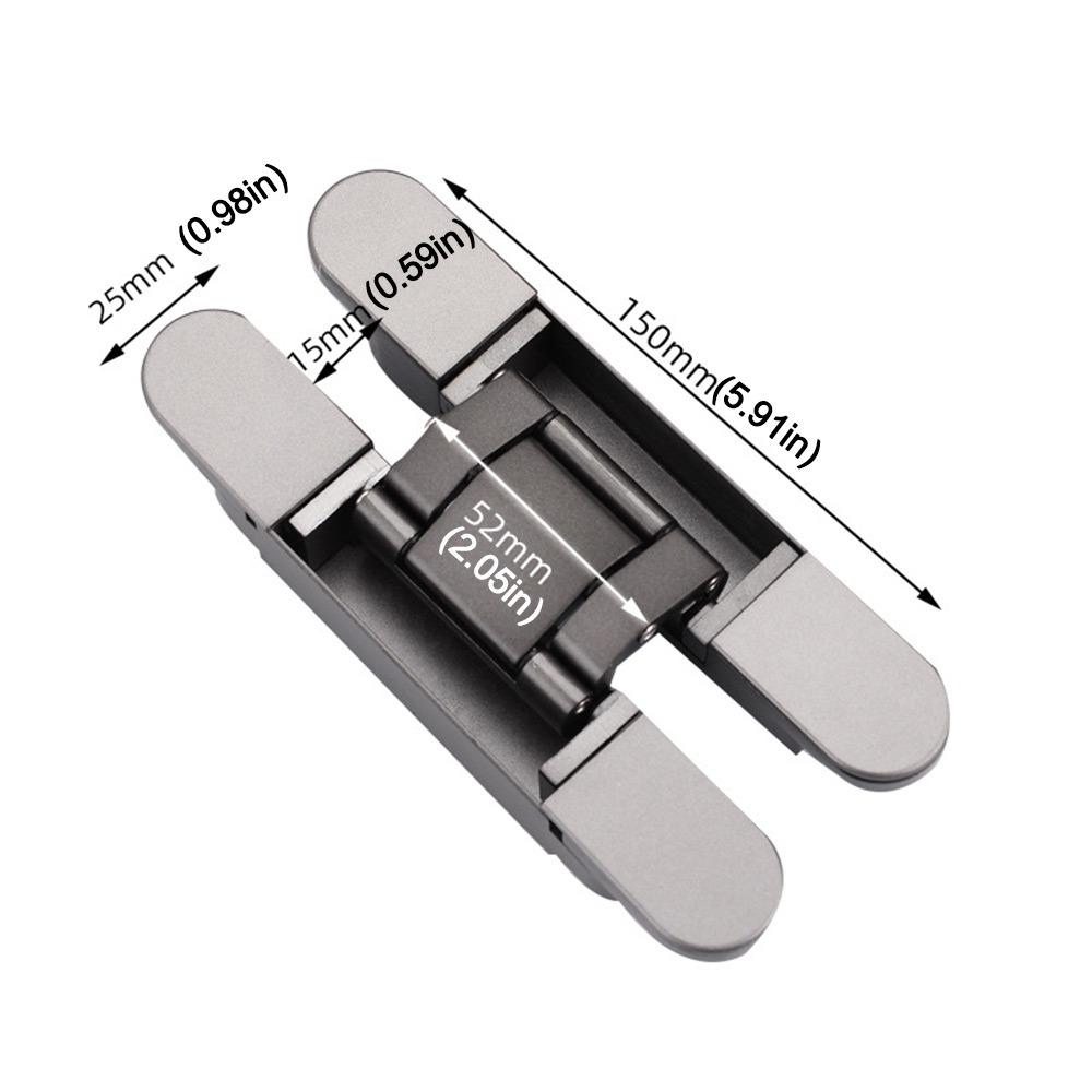 

Zinc Alloy Door Hinge Folding Invisible Cross Hinge 180 Degree Adjustable Cabinet Cupboard Door Hinge