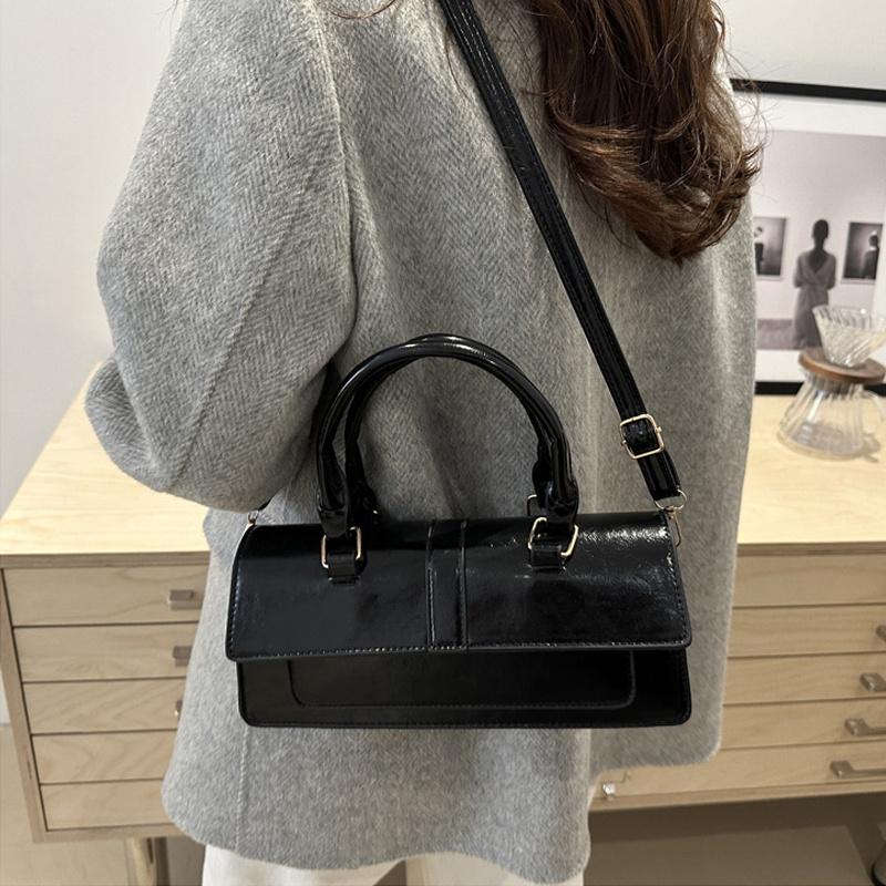 High Quality PU Leather Handbag Purse Women's Bag Solid Color Square Shoulder Crossbody Bags Lady Messenger Tote