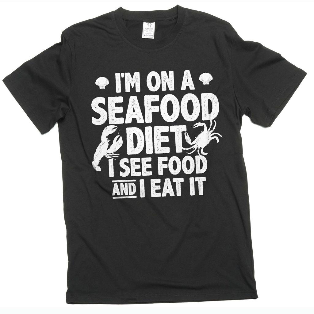 Funny Seafood Shirt Trendy Foodie T-Shirt Mens Womens Tees Top Humorous Gift Seafood Lover Tee