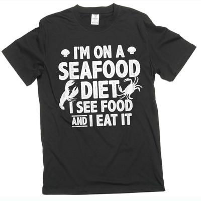 Funny Seafood Shirt Trendy Foodie T-Shirt Mens Womens Tees Top Humorous Gift Seafood Lover Tee