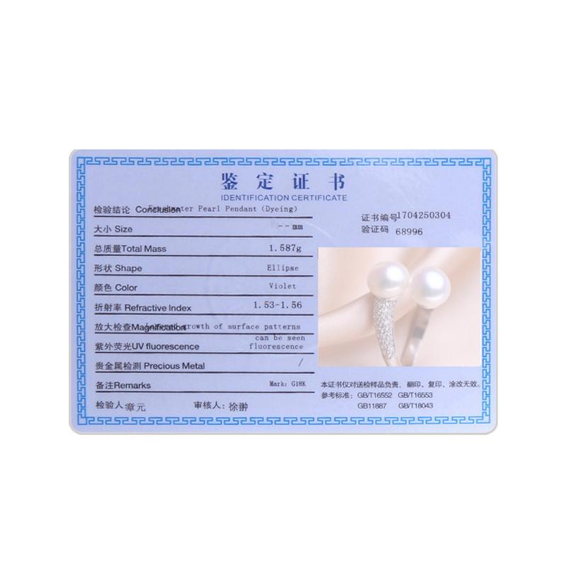 seniko Double Natural Freshwater Pearl Rings For Women Fashion Female Cubic Zirconia CZ Ring Pearl Jewelry Adjustable Ring