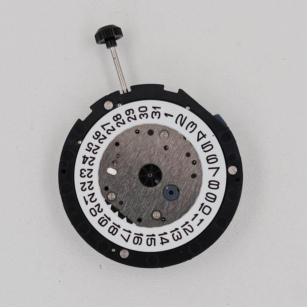 Japan Miyota 6S20 Quartz Movement White 3H Date Position Display Modification Watch Replace Mechanism 6S20-3H with Battery Stem
