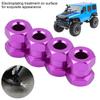 4pcs 12mm RC Hex Wheel Hub Metal Adapter for D90 AX10 CC01 SCX10 F350 Crawler (15mm Purple)