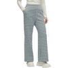 FILA Emerald Plaid Knit Wide-Leg Casual Pants Women bottoms F11W414602F-ZA
