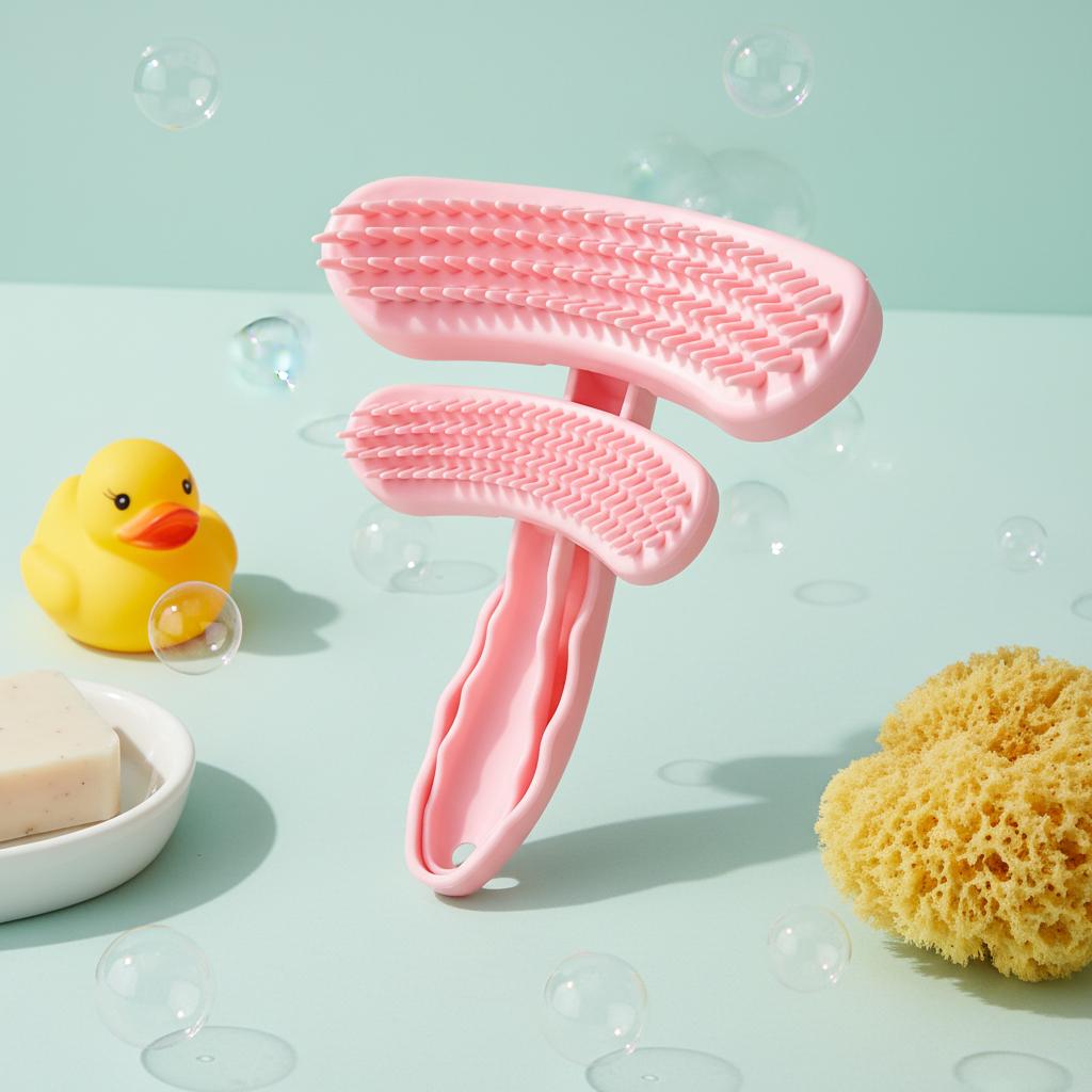 Eco-friendly Soft Silicone Pet Brush with Handle Multifunction Catss Comb for Message Floating Hair Cleaning Pet Grooming Tool