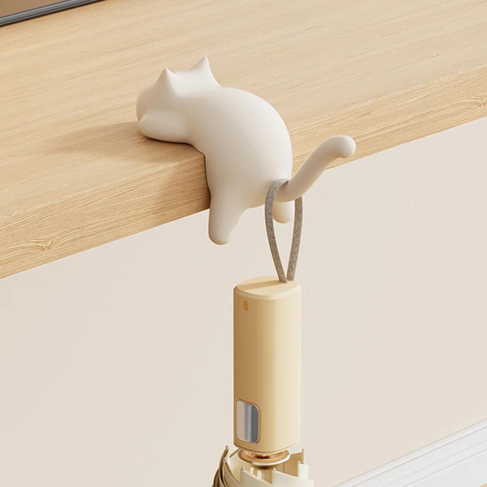Cute Cat Bag Hook Portable Table Hook Handbag Backpack Organizer Holder for Home Office Desk Side Decor Travel Bag Hanger