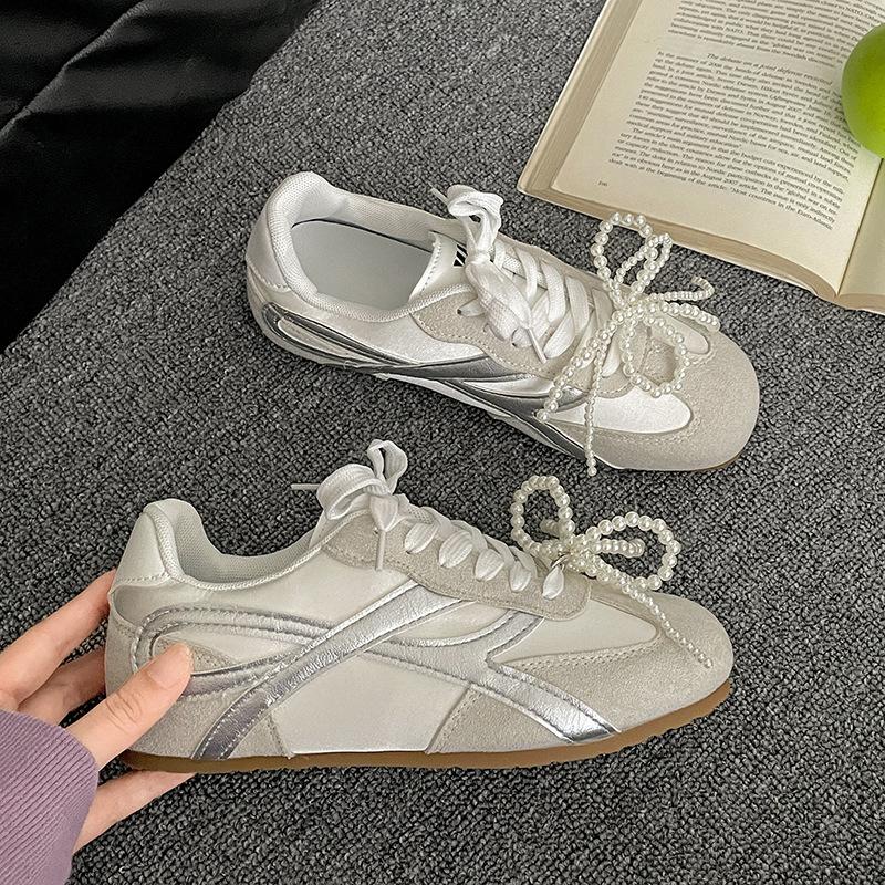 Rote Retro-Ballettstil-Innenhöhenerhöhung Deutsche Trainingsschuhe Damen 2025 neu Sommer vielseitig lässig Forrest Gump Sportschuhe