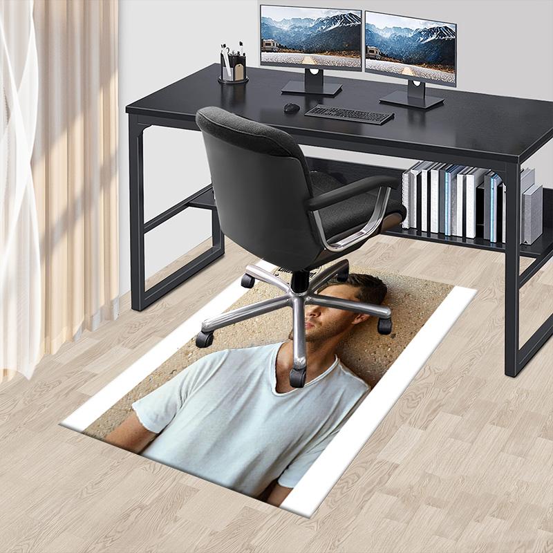 Man White Tshirt Carpet For Playroom Bedroom Living Room Sofa Home Decorkids Game Area Rug Nonslip Floor Mat