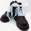 Fantasy Colored Flat Silk Shoelaces 4cm Wider Chiffon Yarn for Sneakers Rope Laces Shoe Accessories 80/100/120/140CM