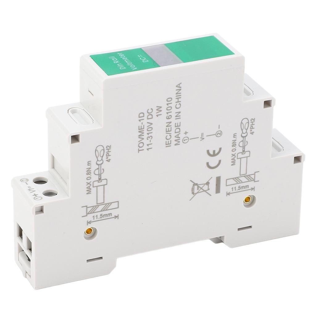DC Voltage Meter LED Digital Display Switching Output DIN Rail Mount Voltmeter Electrical