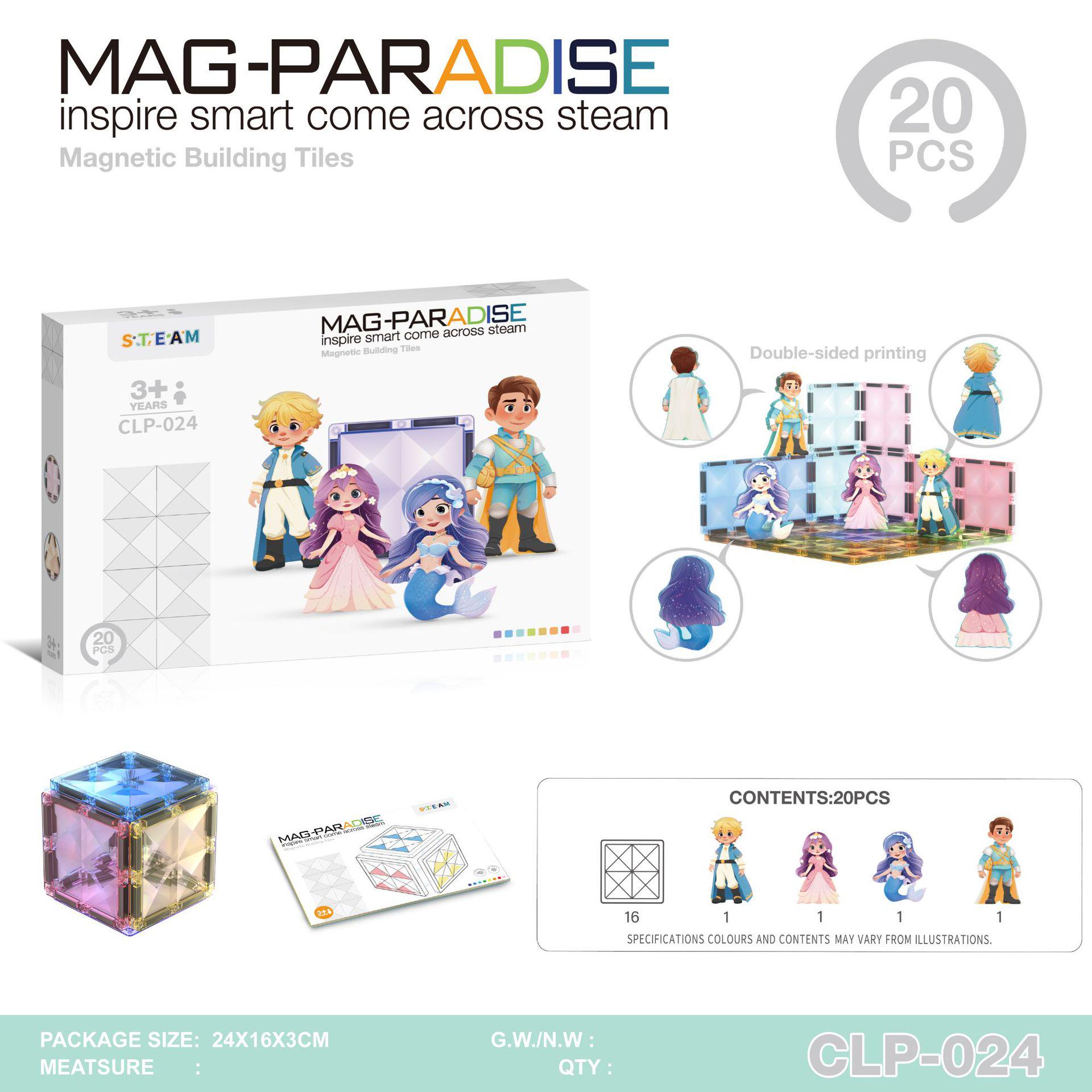 Stained Glass Magnetic Building Blocks Set for Kids - Puzzle & Pipe Ball Educational Toy