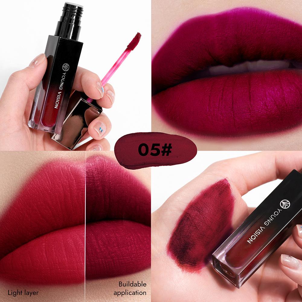 6-color Matte Velvet Mist Sexy Lip Mud Non-stick Cup Waterproof Multi-purpose Eyeshadow Blush Contouring 4-in-1 Makeup