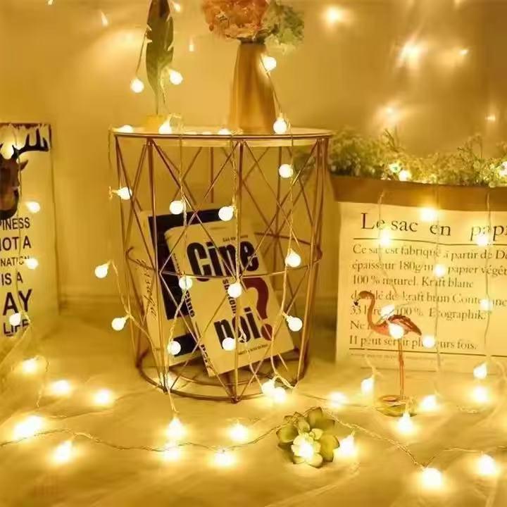 Colorful LED String Lights - Starry Sky Outdoor & Room Decoration, Atmosphere & Tent Lights with Flashing Bulbs