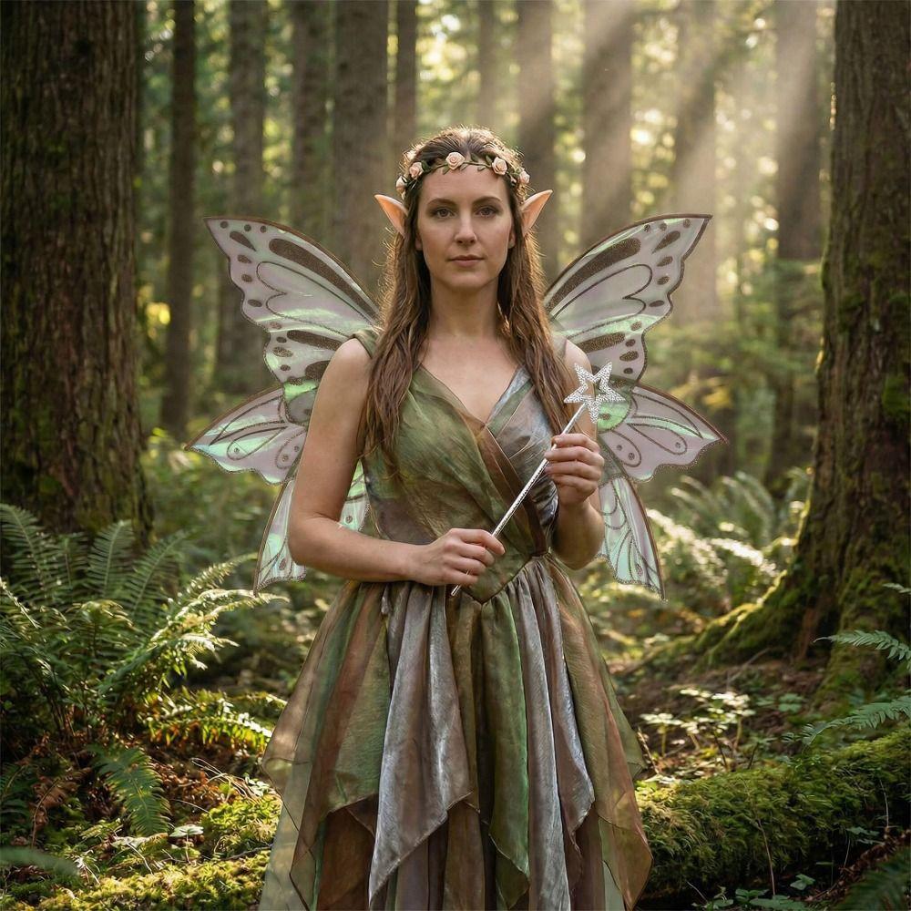 Organza Butterfly Fairy Wings Adult Women Angel Wings 2026 Large Fairy Wings  for Cosplay Dress Up