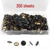 300 Black Plastic-Coated Push Pins Set - Thumb Tacks for Office Cork Board