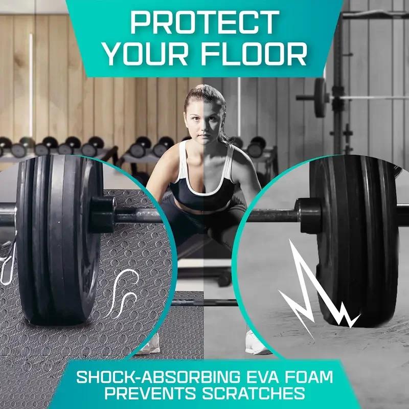 4/16Pcs EVA Foam Fitness Mat Waterproof Non-slip and Washable Yoga Mat Suitable for Home Gym with Free Side Strips Exercise Mat