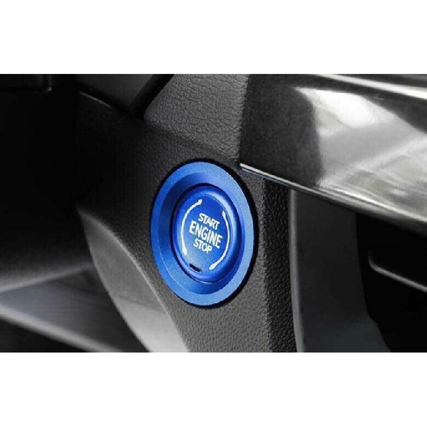 Aluminum Blue One-Click Startup Frame Cover Trim 1PCS For Cadillac CT5 -