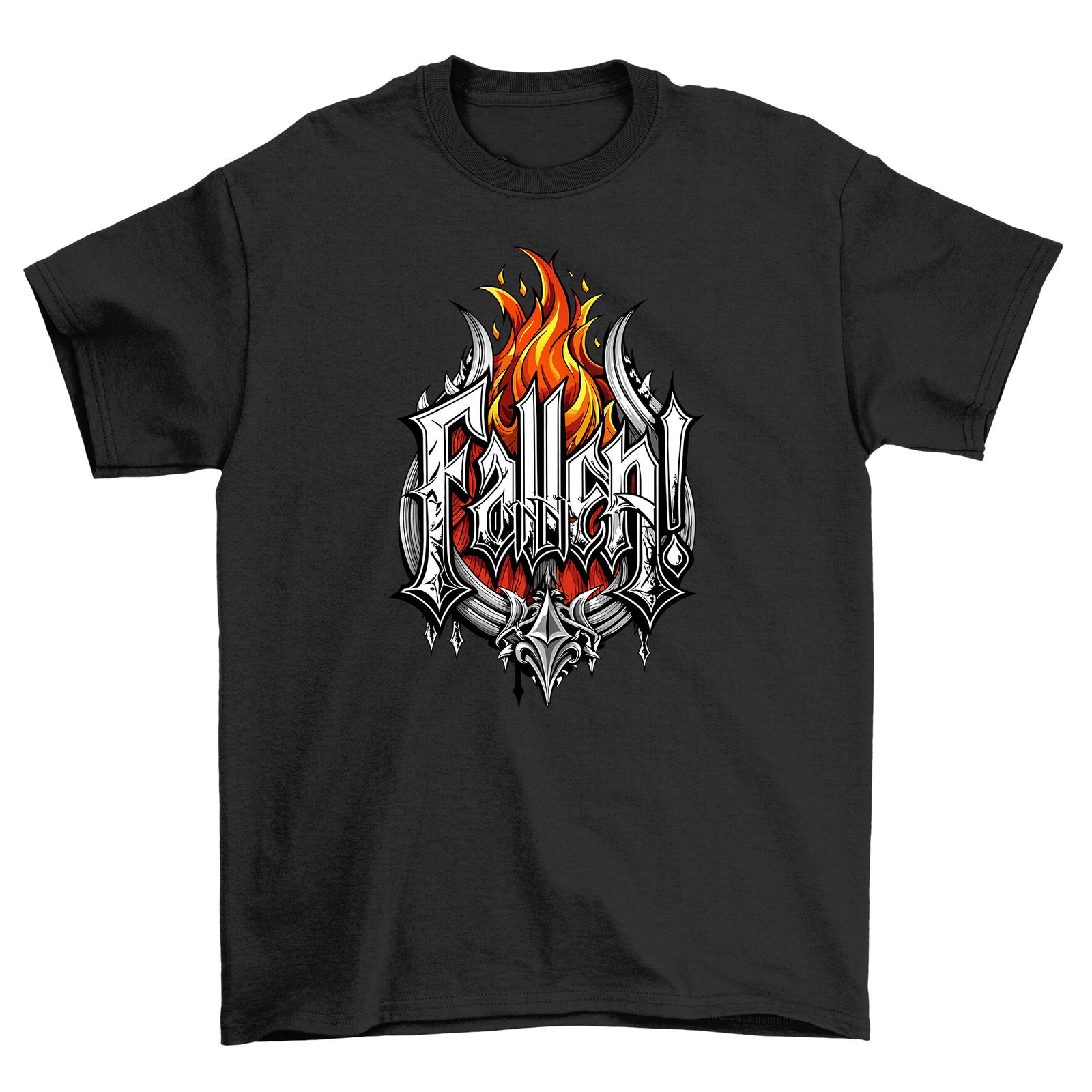 

Gothic_35 Fiery Flames T-Shirt Mens Womens Tees Top - Embrace Your Dark Side in Style! Funny Unisex P 2XL