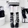 Knee Length Striped Leg Warmers Lolita JK Leg Cover Spicy Girls Flare Leg Socks  Gothic