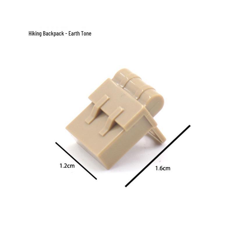 Military Marching Backpack Building Block Figures for Kids